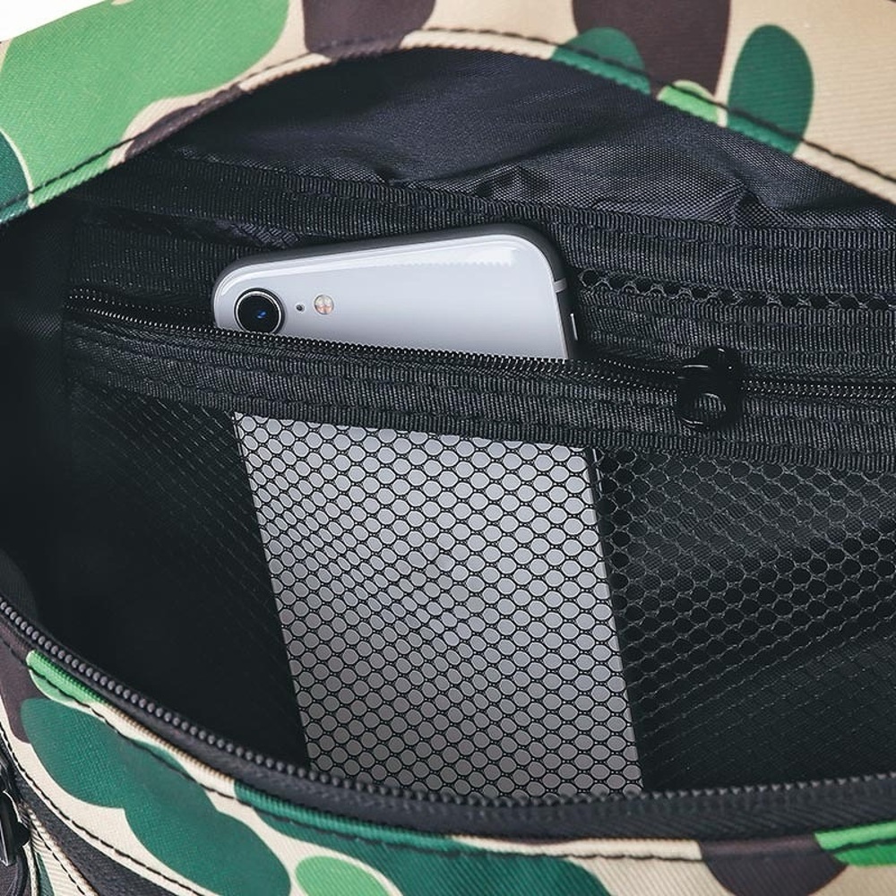 BAPE Green and Black Camouflage Oversized Belt Bag - Picture 9 of 10